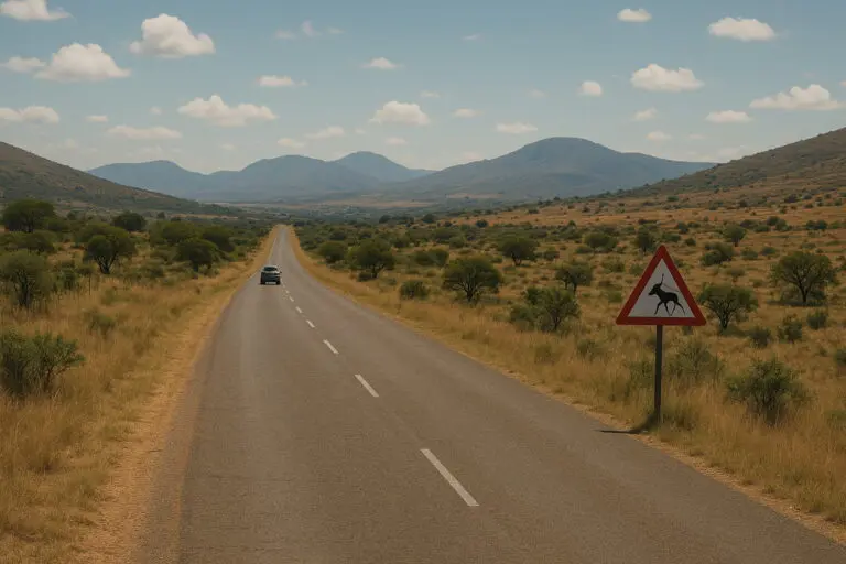 SUV driving in South Africa